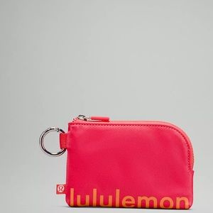 NWT Lululemon card pouch pale raspberry
